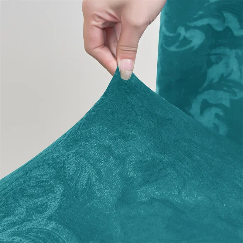 Slipcover Floral Velvet Chair Cover