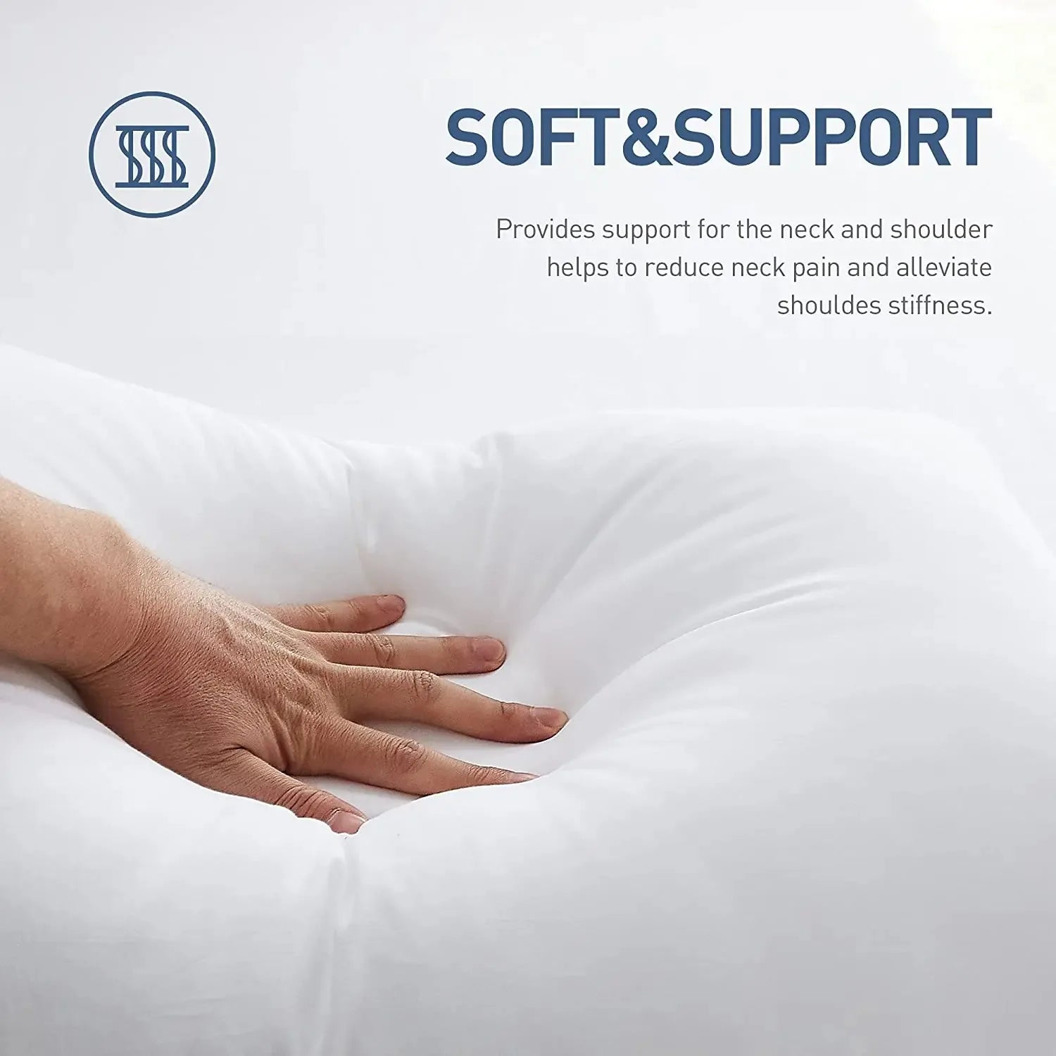 2 Fluffy Bed Sleeping Pillows