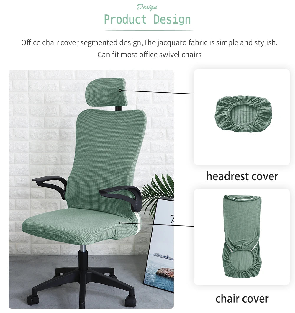 Jacquard Ergonomic Gaming Slipcover Chair Cover
