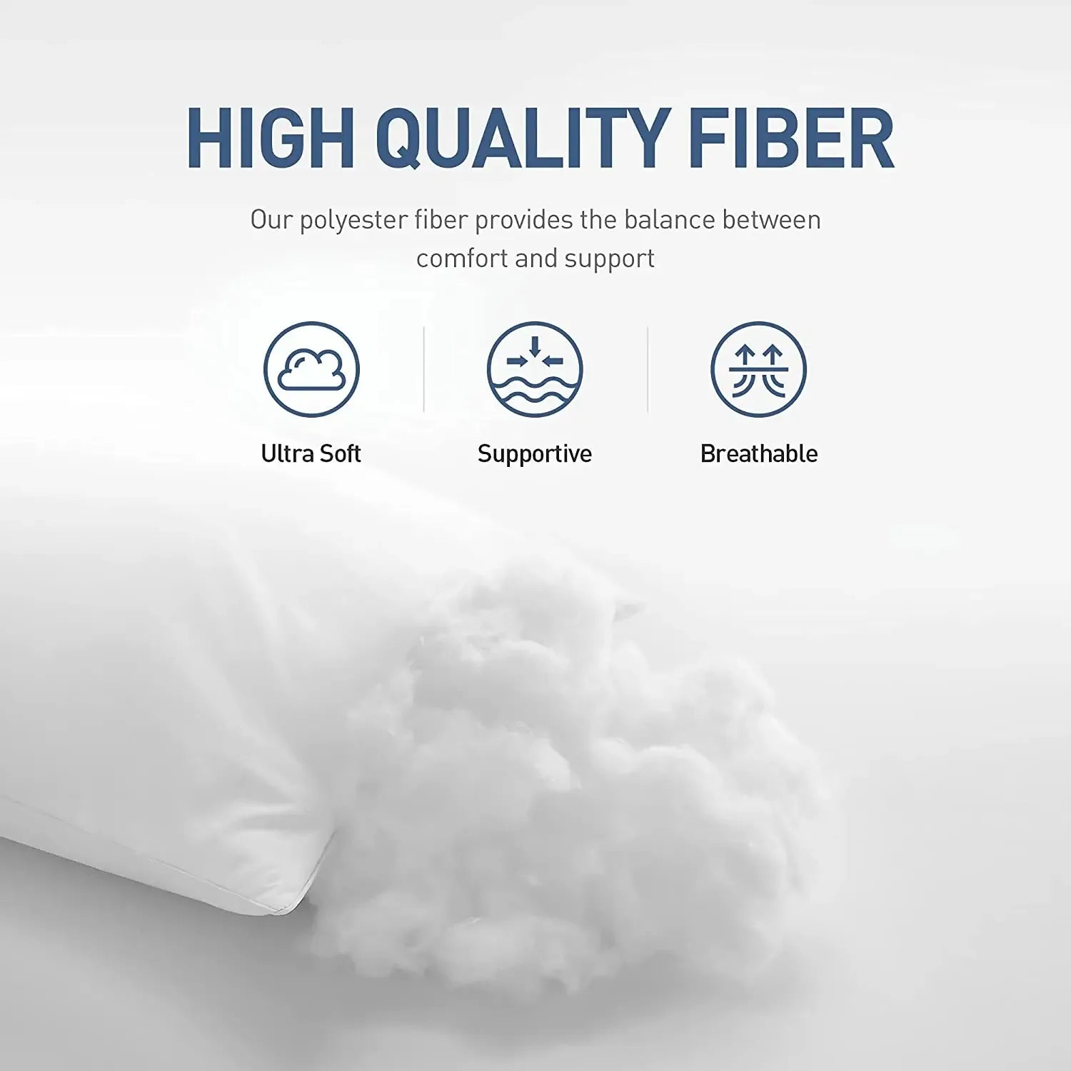 2 Fluffy Bed Sleeping Pillows