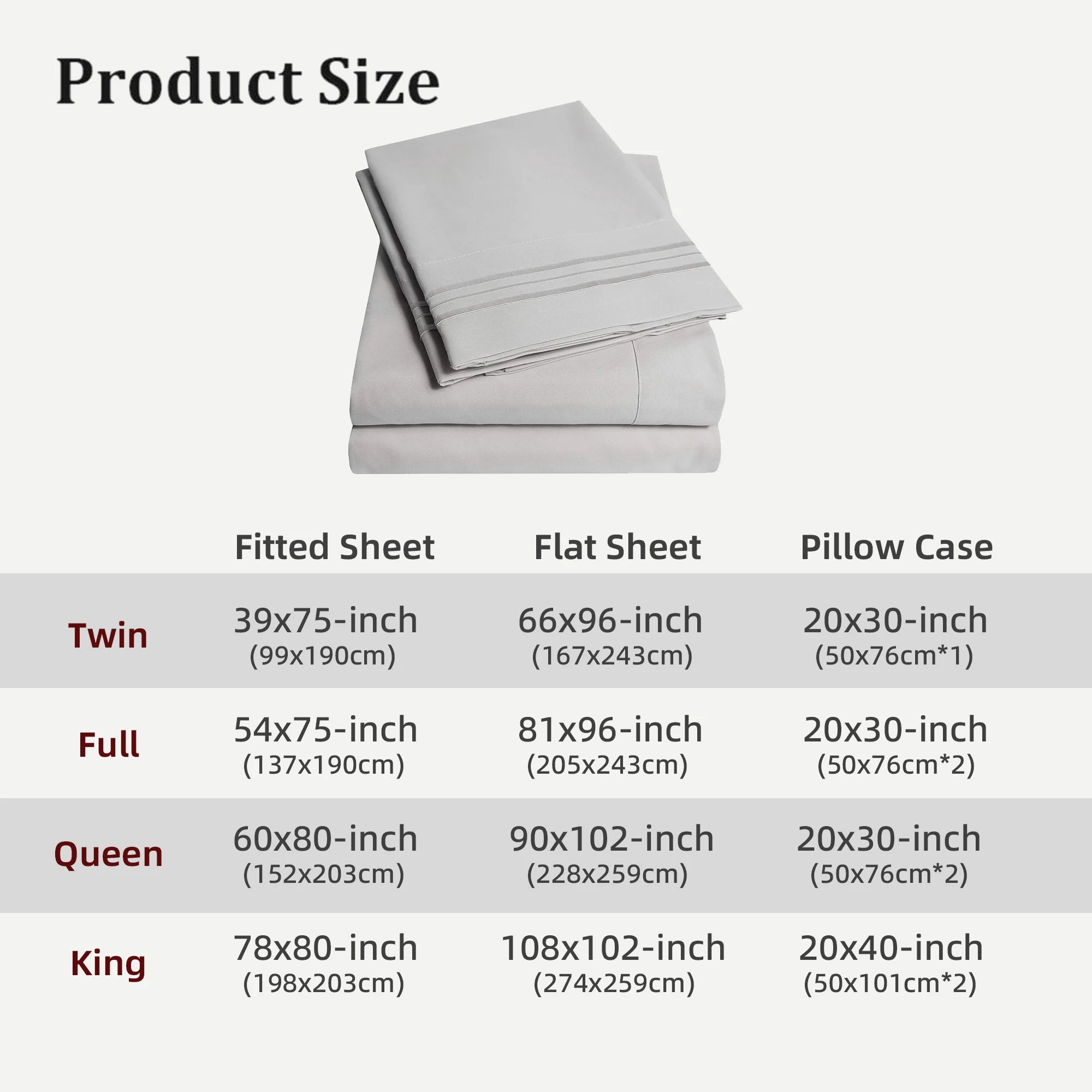 Wrinkle Free Fitted Bedding Sheet Set
