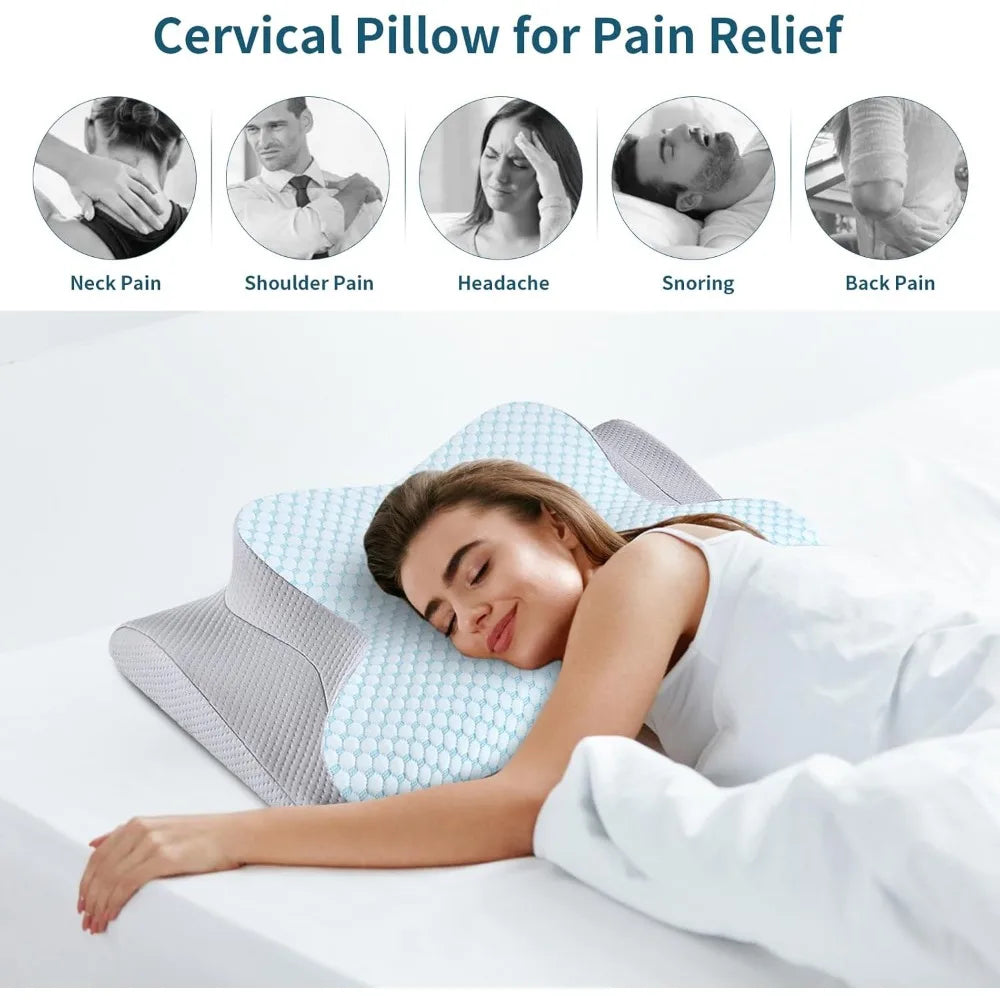 Ergonomic Contour Relaxing Support Sleeping Bed Pillow