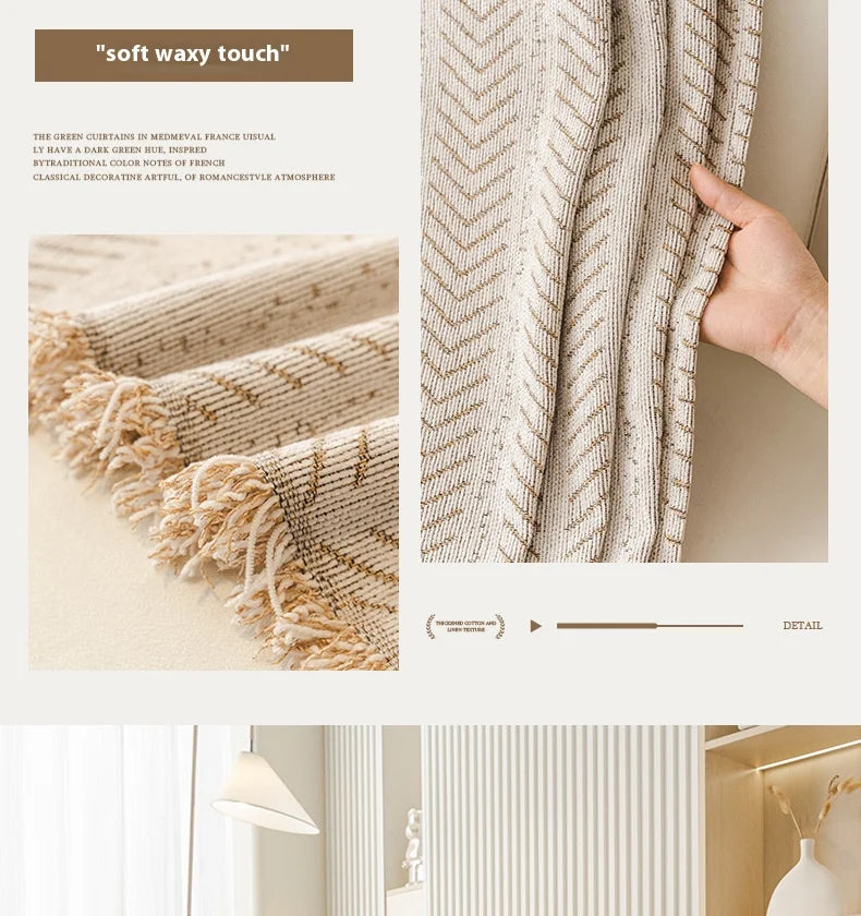 Chenille Tassels Anti-Slip Sofa Couch Cover