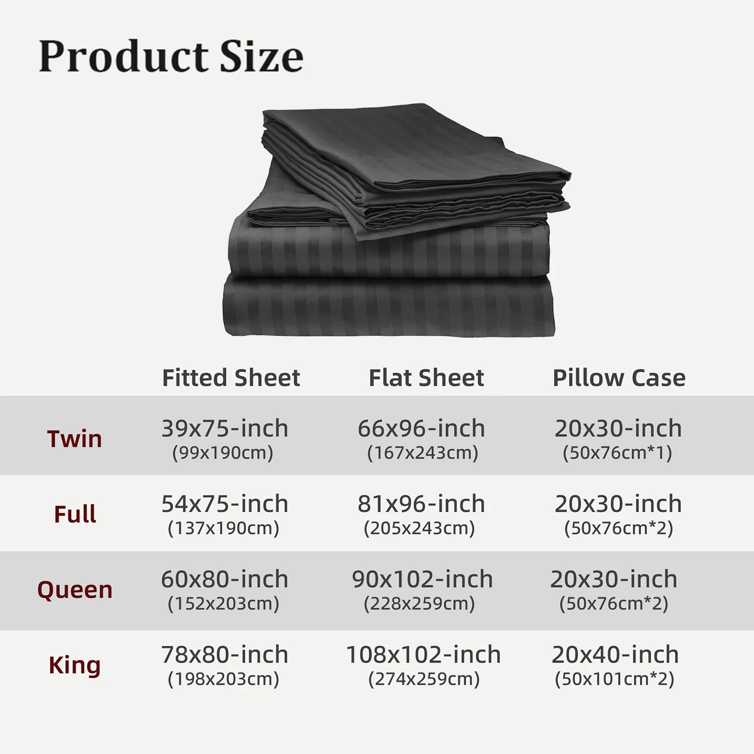 Stripe Line Fitted Bedding Sheet Set