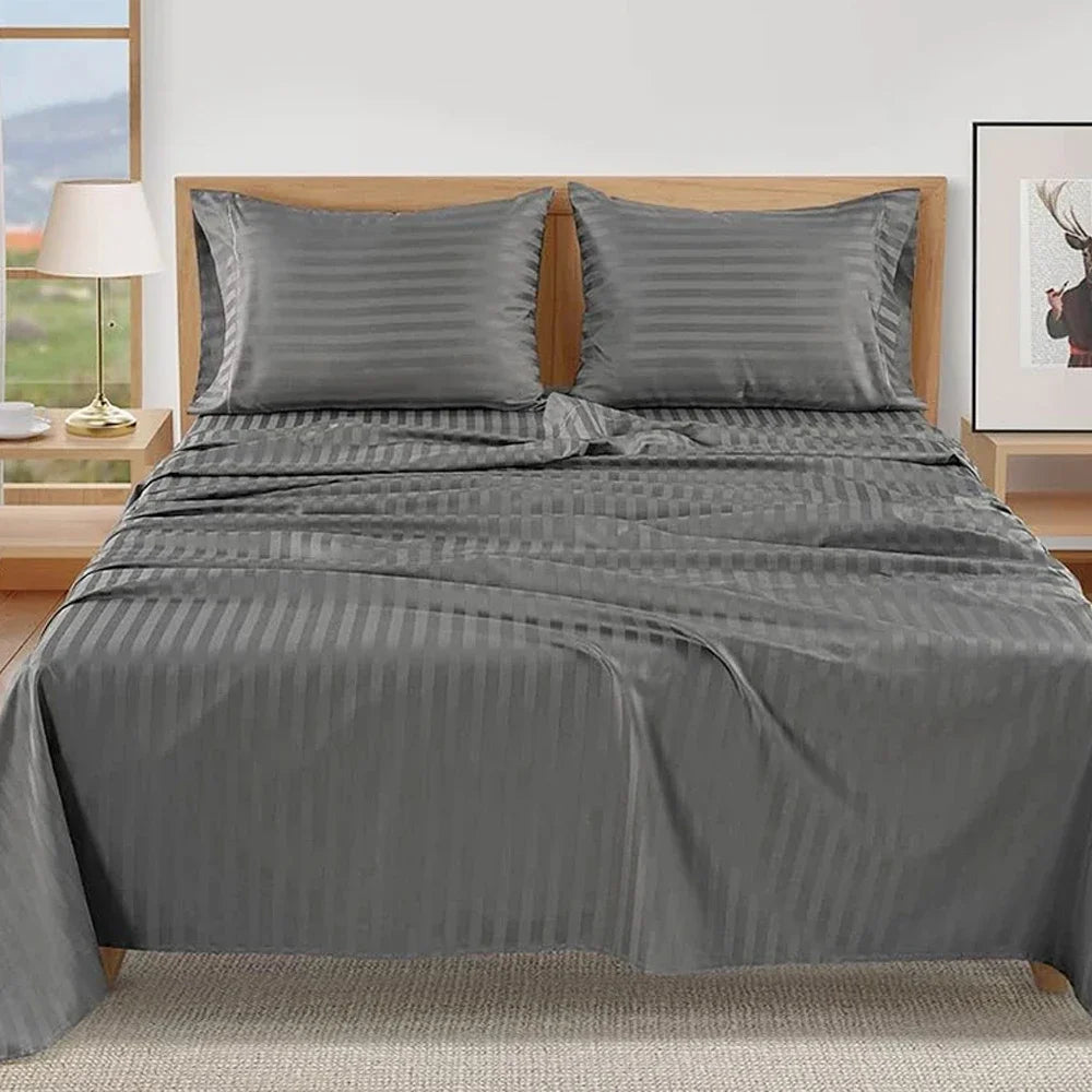 Stripe Line Fitted Bedding Sheet Set