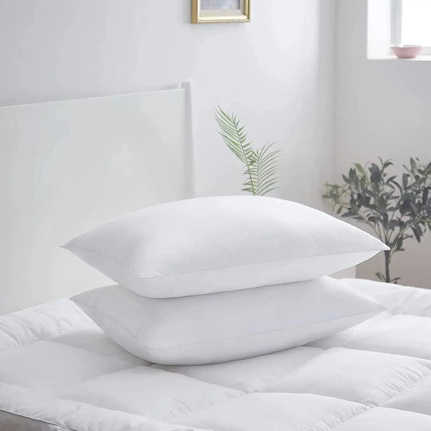 2 Fluffy Bed Sleeping Pillows
