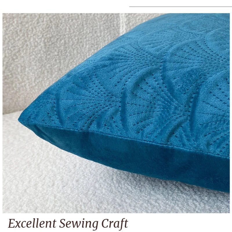 2 Scallop Velvet Throw Pillow Cushion Cover Case