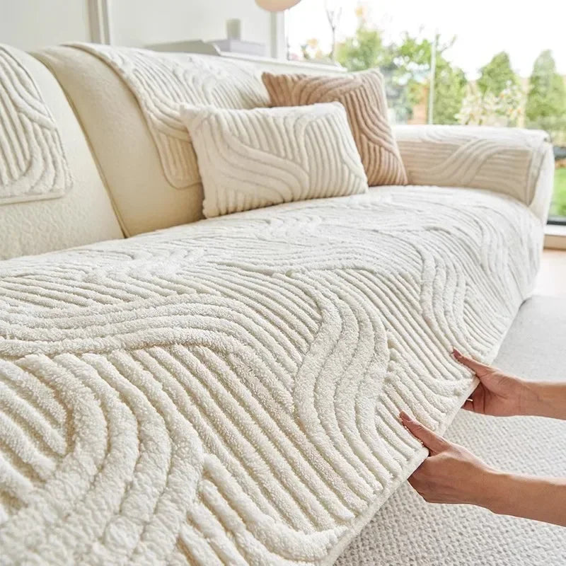 Cozy Fuzzy Boho Non Slip Couch Sofa Cover