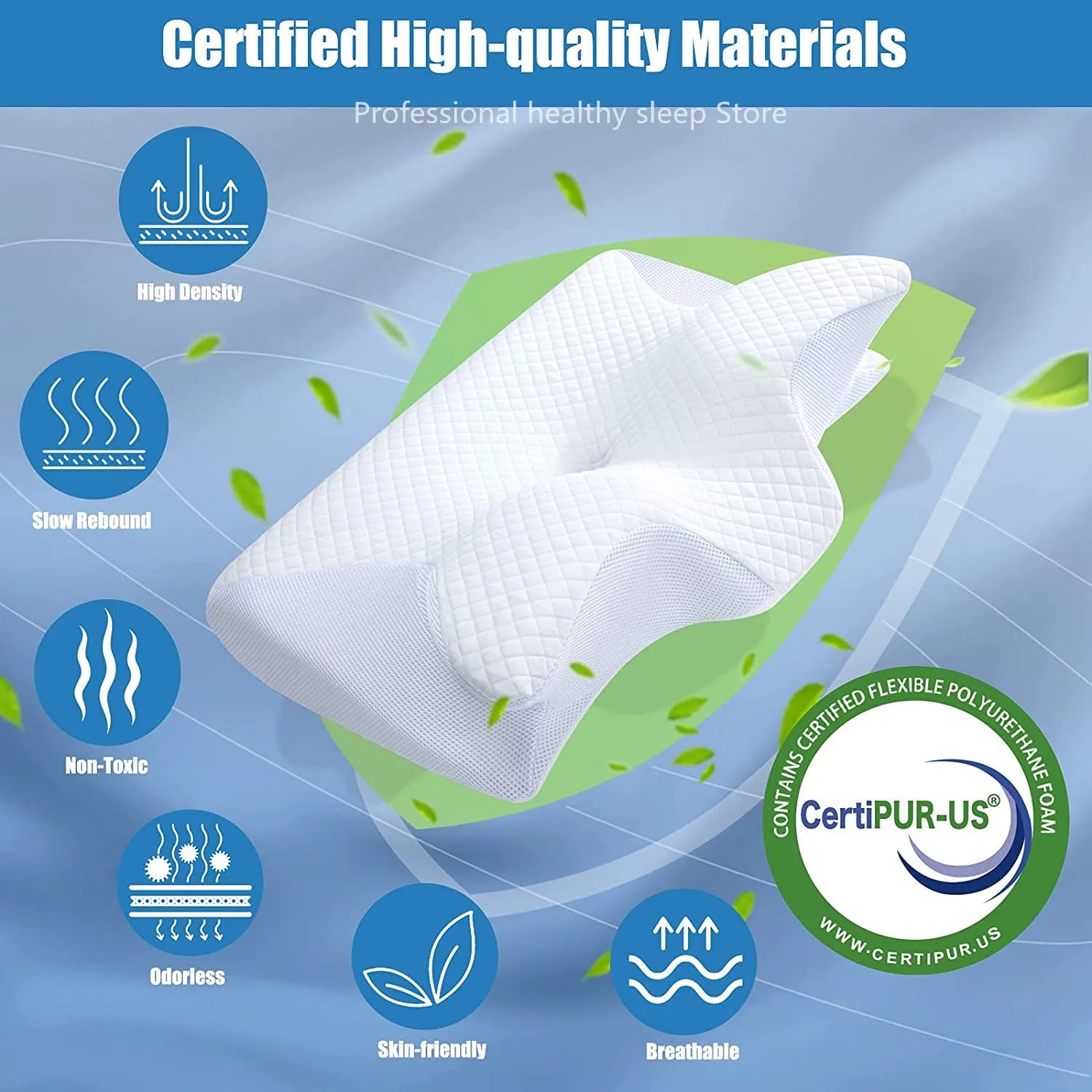 Ergonomically Relaxing Support Sleeping Bed Pillow