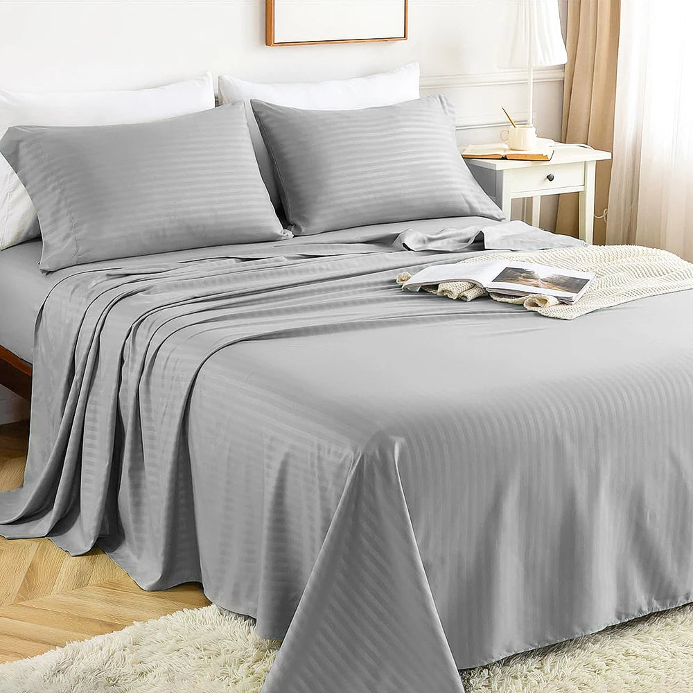 Stripe Line Fitted Bedding Sheet Set