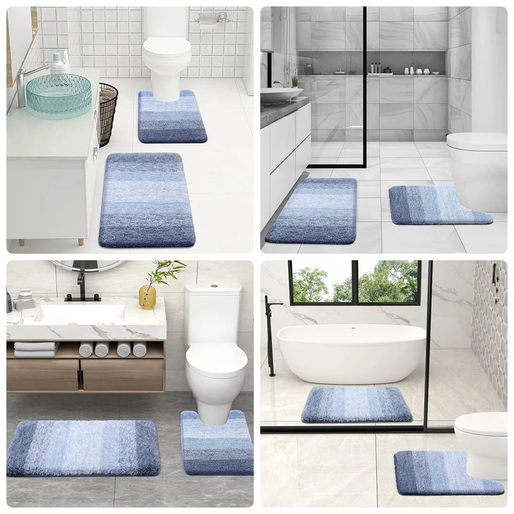 Anti-slip Bath Mat Rugs Floor Carpet Bathroom Water Bathtub