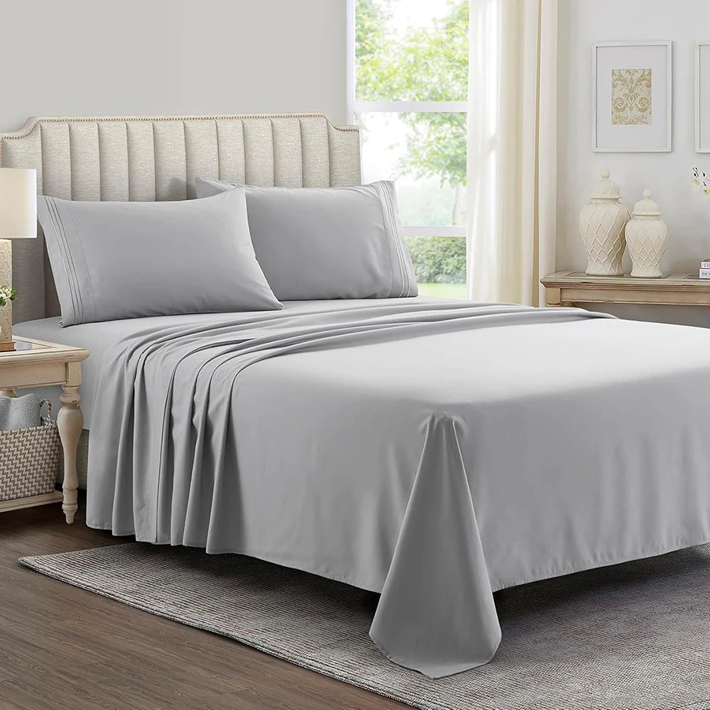 Wrinkle Free Fitted Bedding Sheet Set