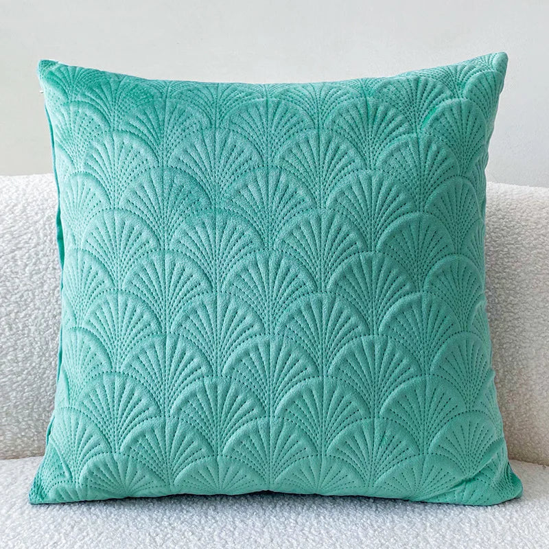 2 Scallop Velvet Throw Pillow Cushion Cover Case