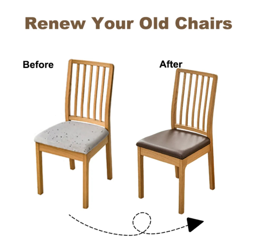 PU Leather Stretchy Slipcover Dinning Chair Seat Cover