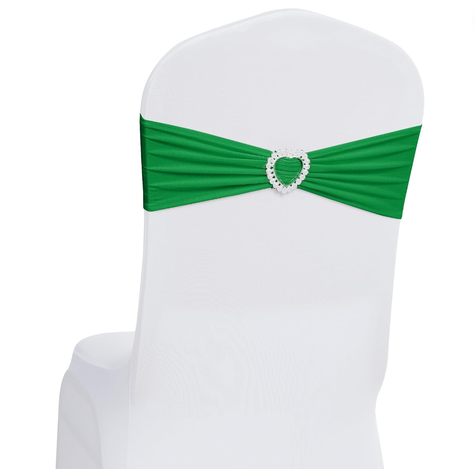 10 Spandex Chair Sashes Bows Cover Band