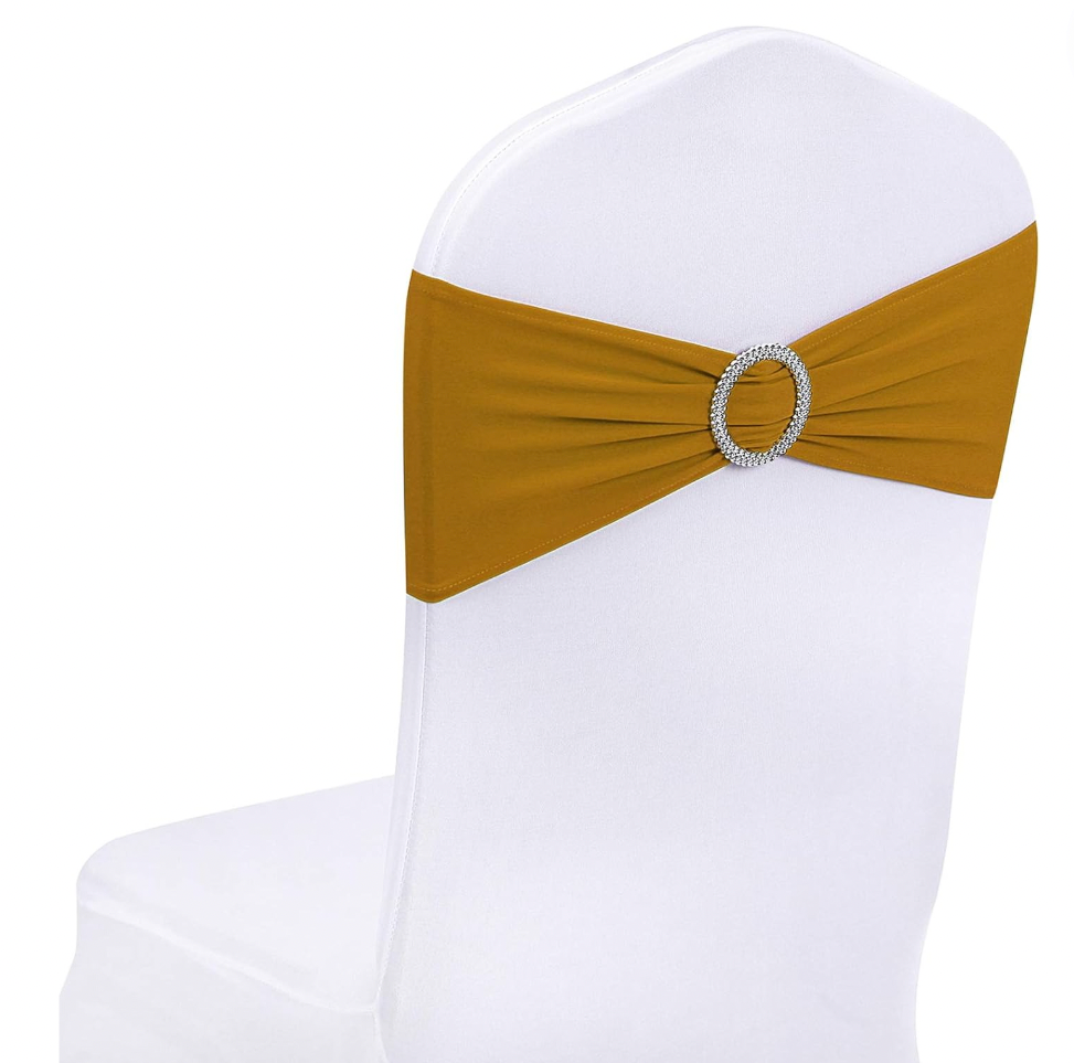 25 Spandex Chair Sashes Bows Cover Band