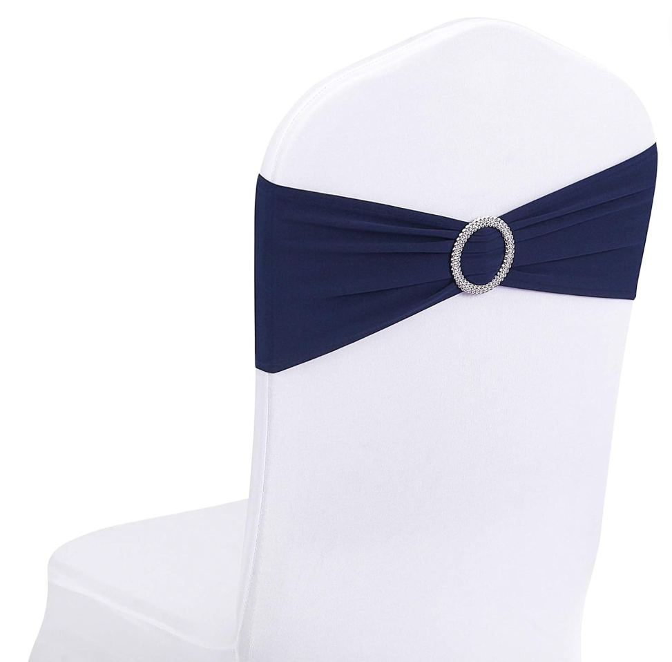 25 Spandex Chair Sashes Bows Cover Band