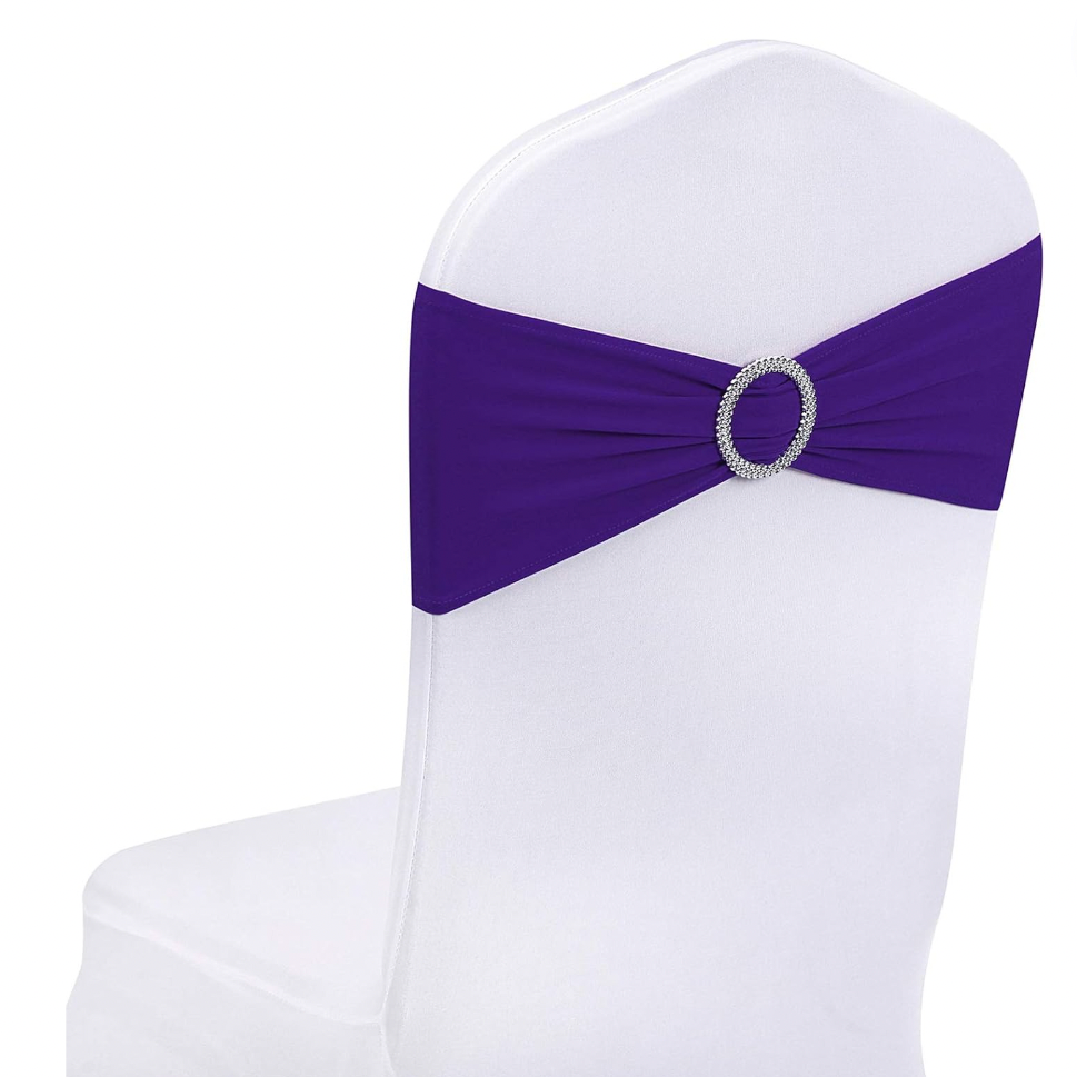 25 Spandex Chair Sashes Bows Cover Band