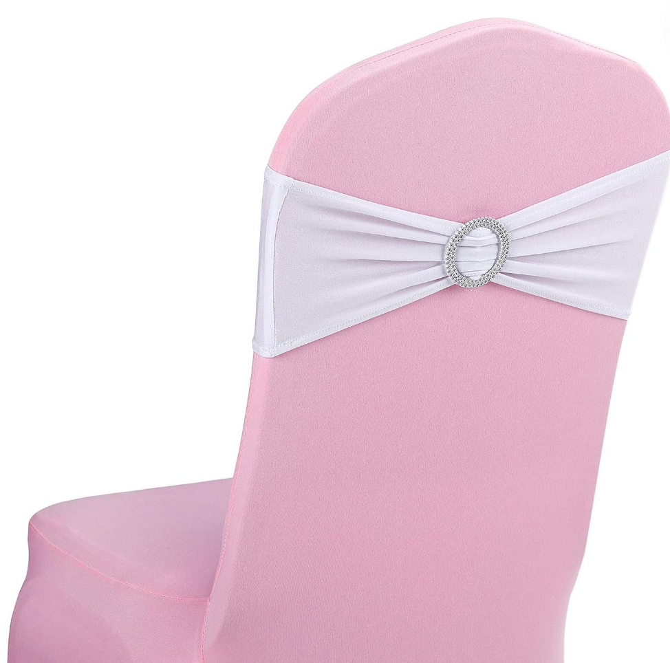 25 Spandex Chair Sashes Bows Cover Band