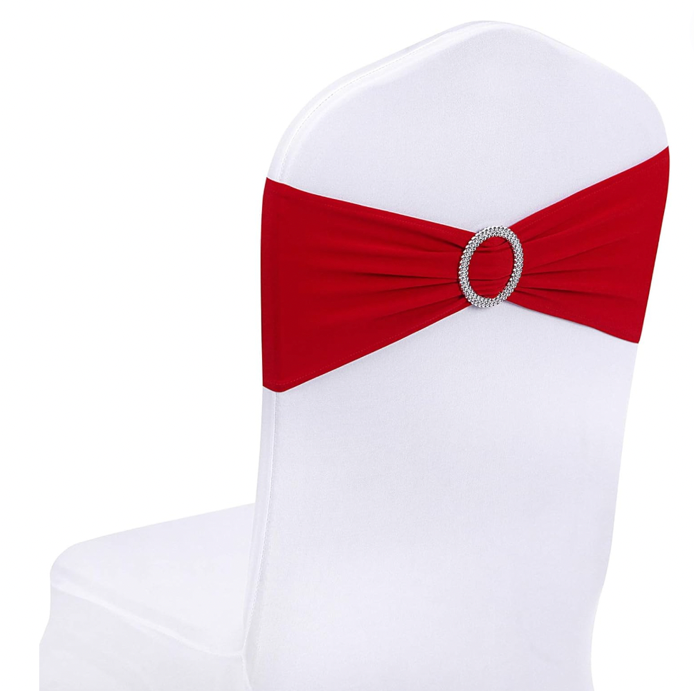 25 Spandex Chair Sashes Bows Cover Band