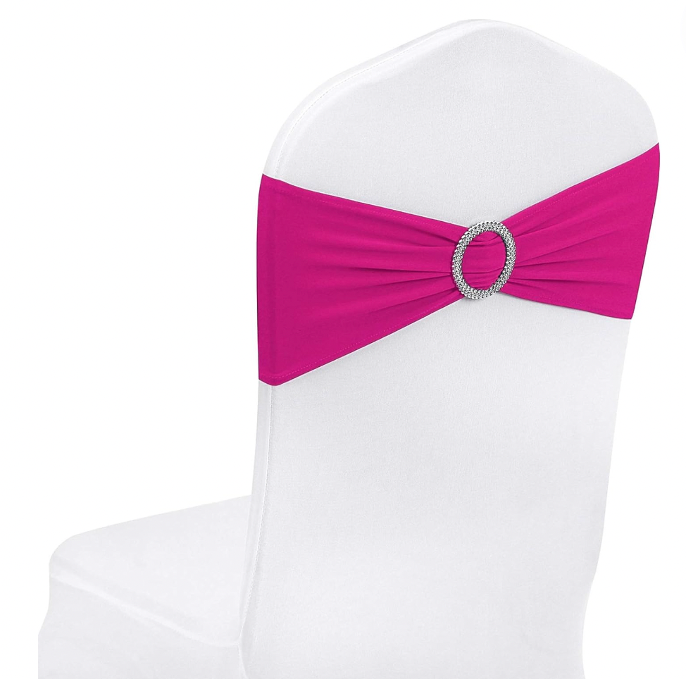 25 Spandex Chair Sashes Bows Cover Band