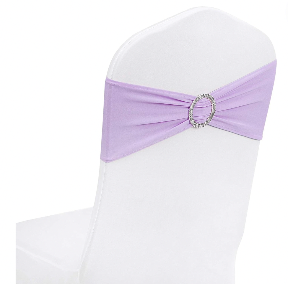 25 Spandex Chair Sashes Bows Cover Band