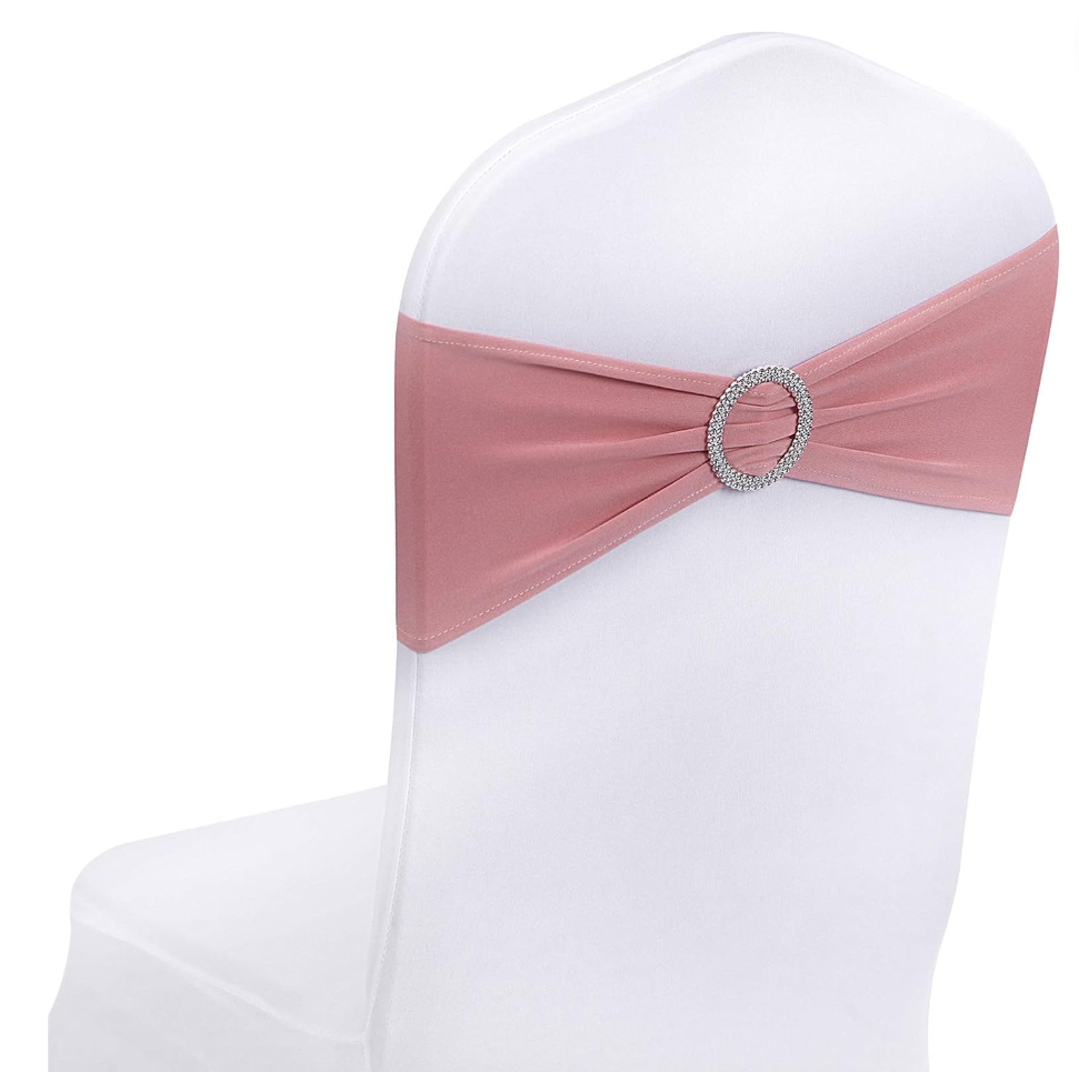25 Spandex Chair Sashes Bows Cover Band
