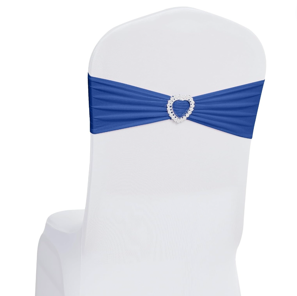 10 Spandex Chair Sashes Bows Cover Band