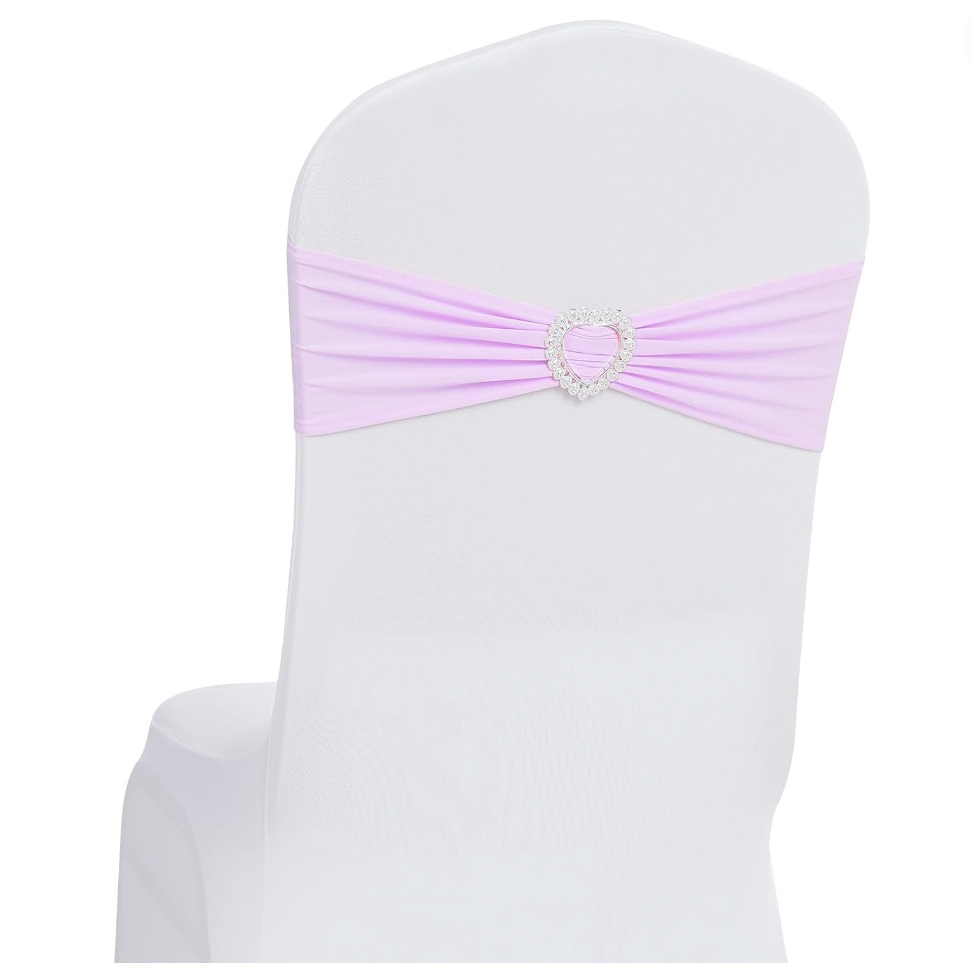 10 Spandex Chair Sashes Bows Cover Band