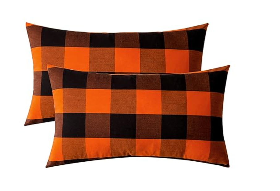 2 Buffalo Check Plaid Throw Pillow Cushion Cover Case