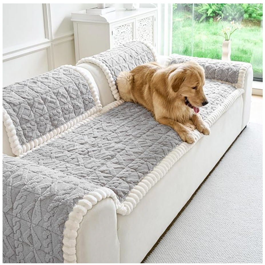 Non Slip Fuzzy Dog Pet Bed Mat Couch Sofa Cover