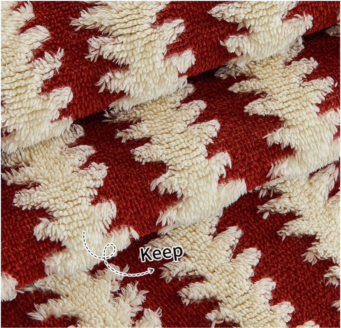 Non Slip Geometric Fuzzy Mat Couch Sofa Cover