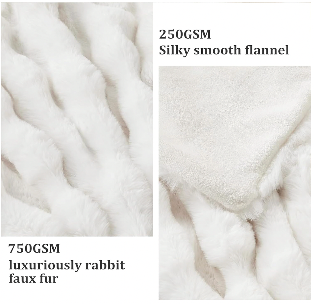 Fluffy Fleece bubble Blanket
