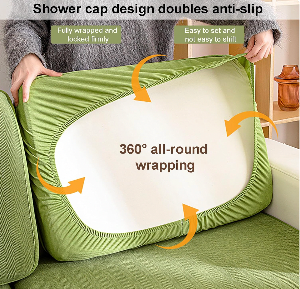Anti Slip L Shaped Sectional Cushion Sofa Couch Cover