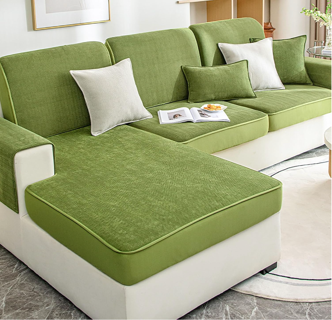 Anti Slip L Shaped Sectional Cushion Sofa Couch Cover