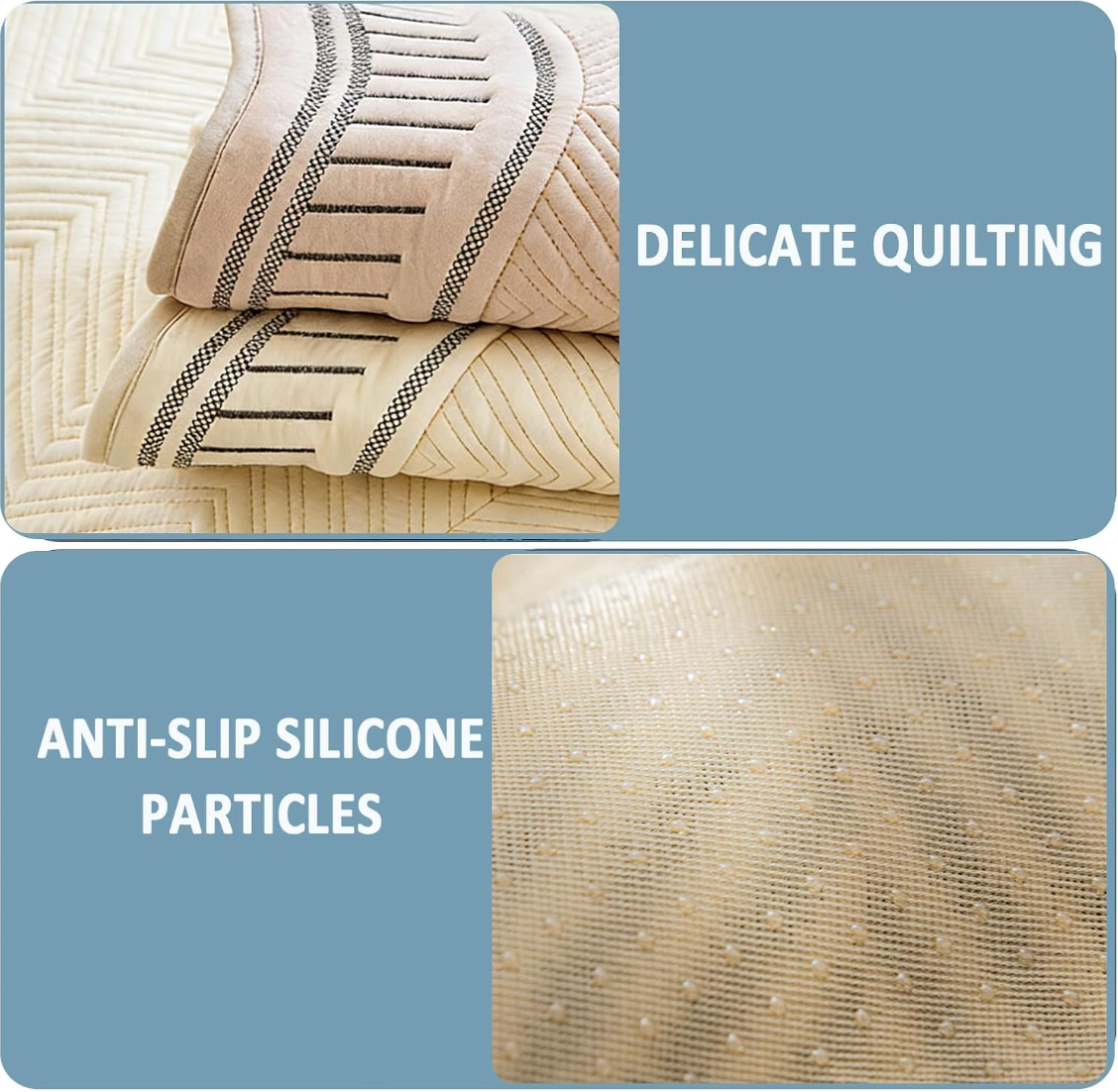 Non-Slip Quilted Chenille Sofa Couch Cover