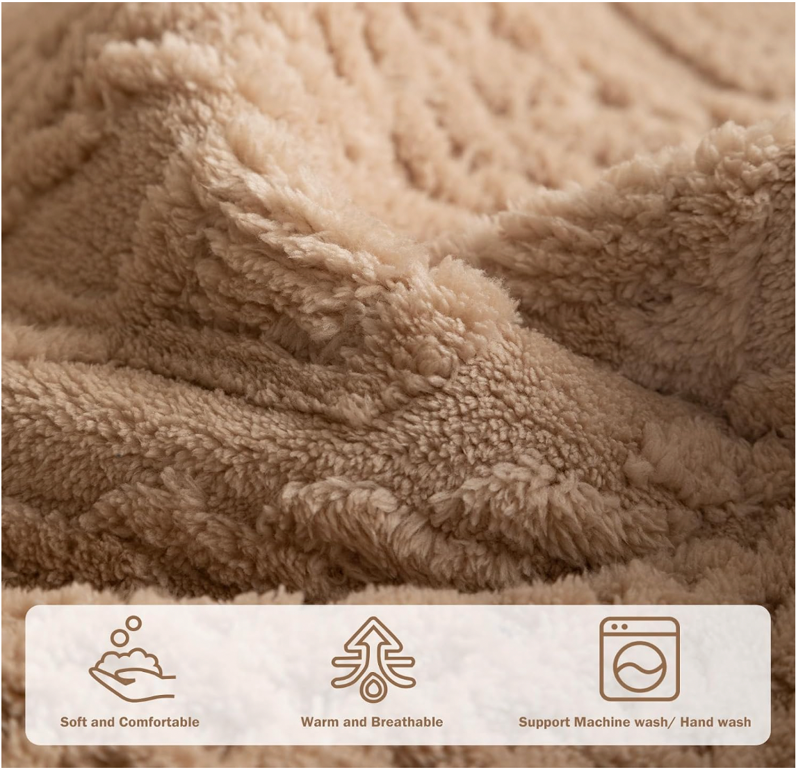 Non Slip Fluffy Geometric Jacquard Mat Couch Sofa Cover