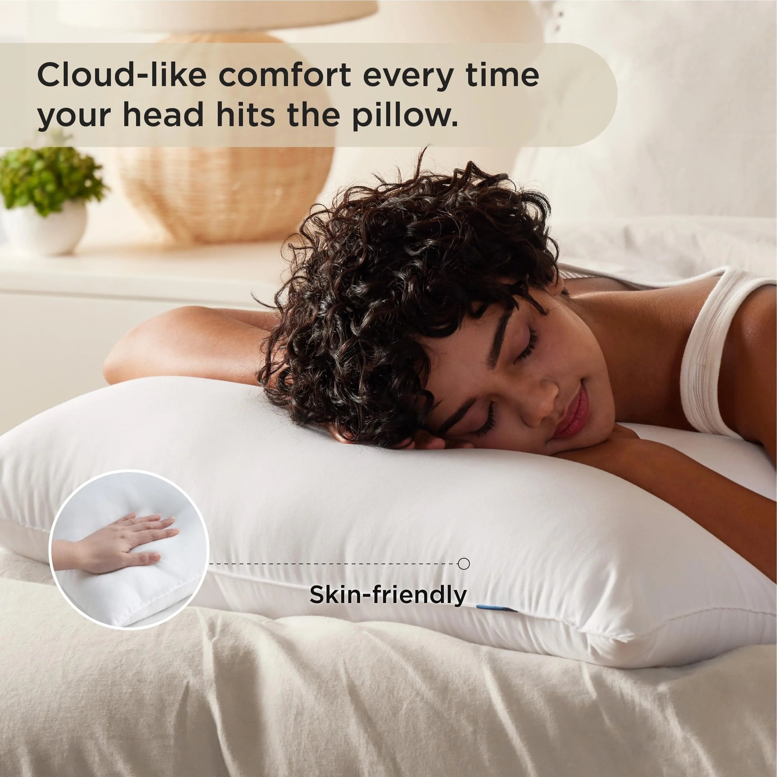 2 Fluffy Bed Sleeping Pillows