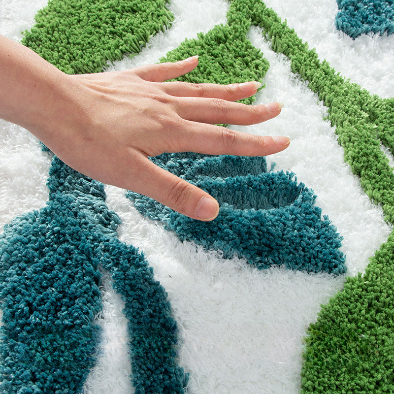Anti-slip Leaf Bath Mat Rugs Floor Carpet Bathroom Water Bathtub