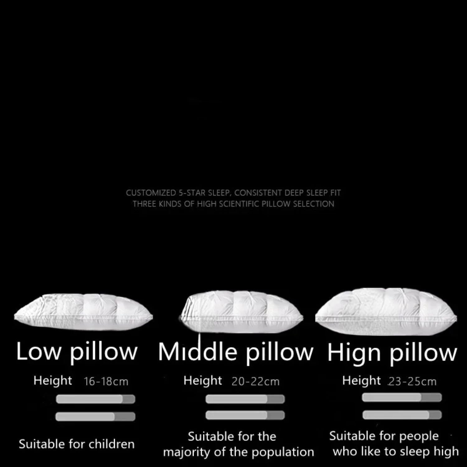 Goose Down Bed Sleeping Pillow
