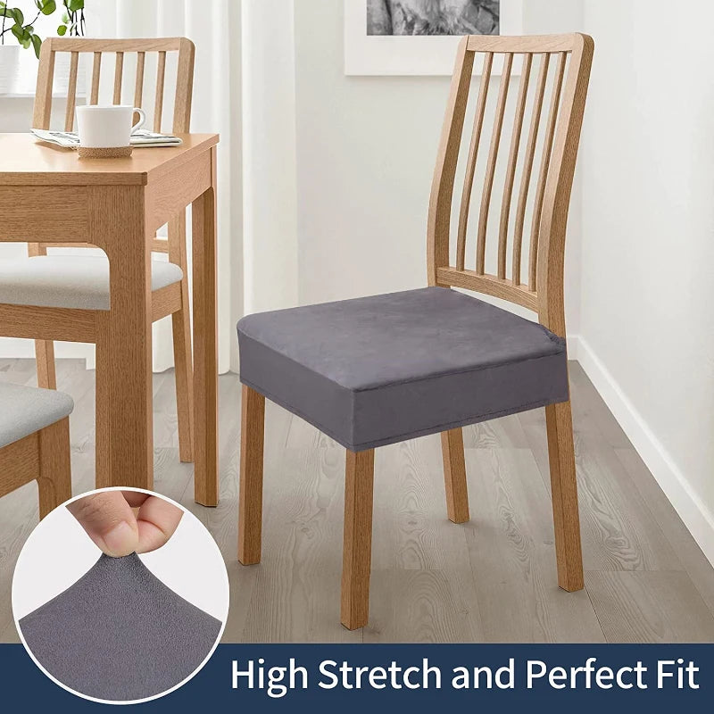 Velvet Slipcover Chair Seat Cover