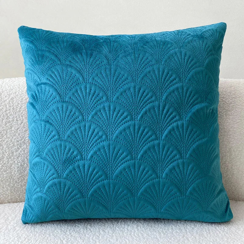 2 Scallop Velvet Throw Pillow Cushion Cover Case