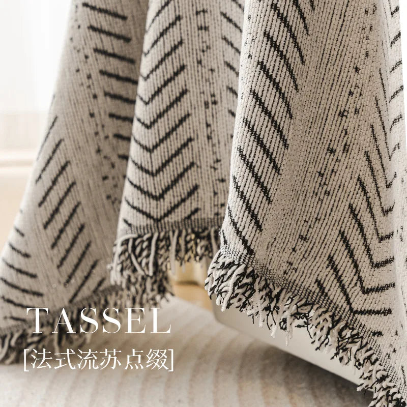 Chenille Tassels Anti-Slip Sofa Couch Cover