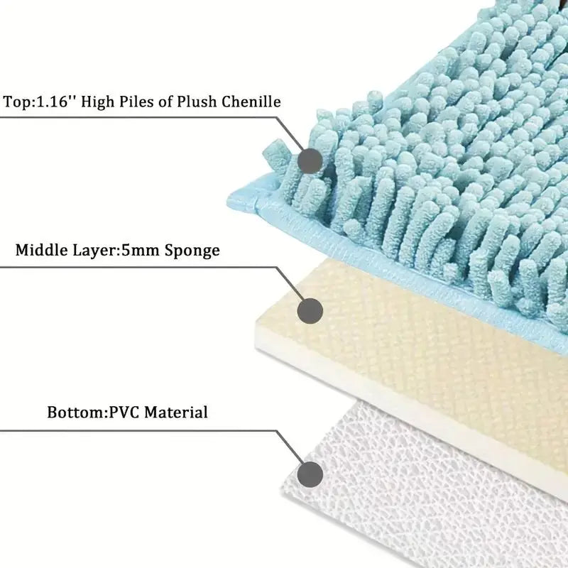 Anti-slip Bath Mat Rugs Floor Carpet Bathroom Water Bathtub