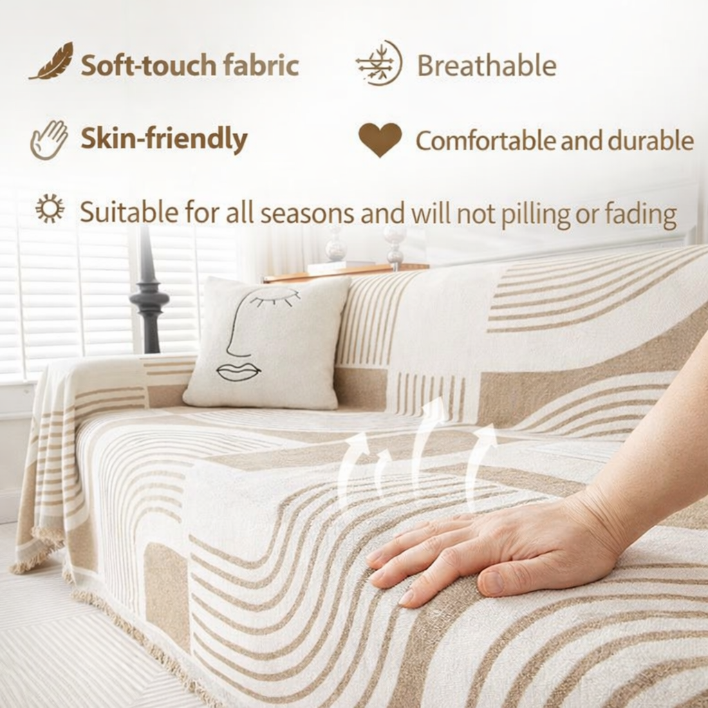 Elegant Chenille Bohemian Sofa Couch Cover