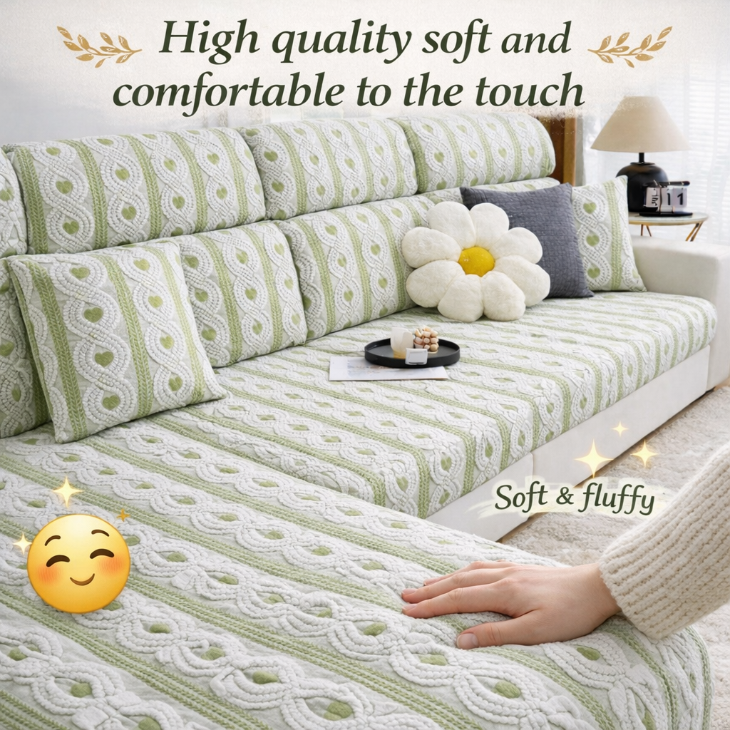 Anti-Slip Jacquard L Shaped Cushion Sofa Couch Cover