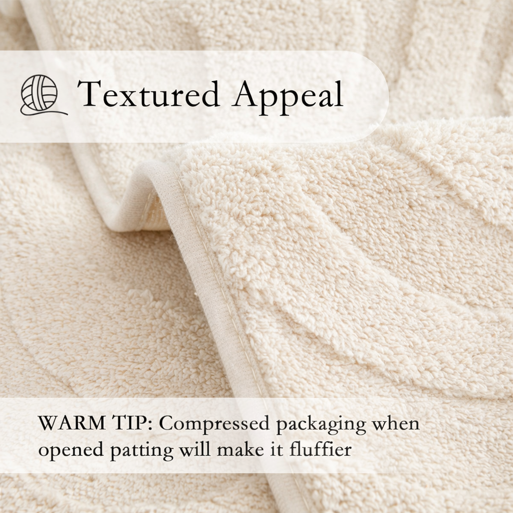 Non Slip Fuzzy Geometric Mat Couch Sofa Cover