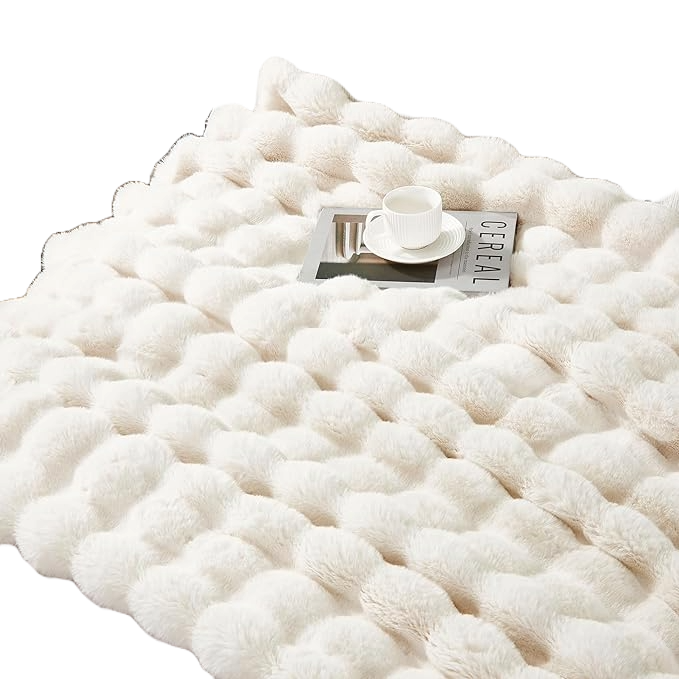 Fluffy Fleece bubble Blanket