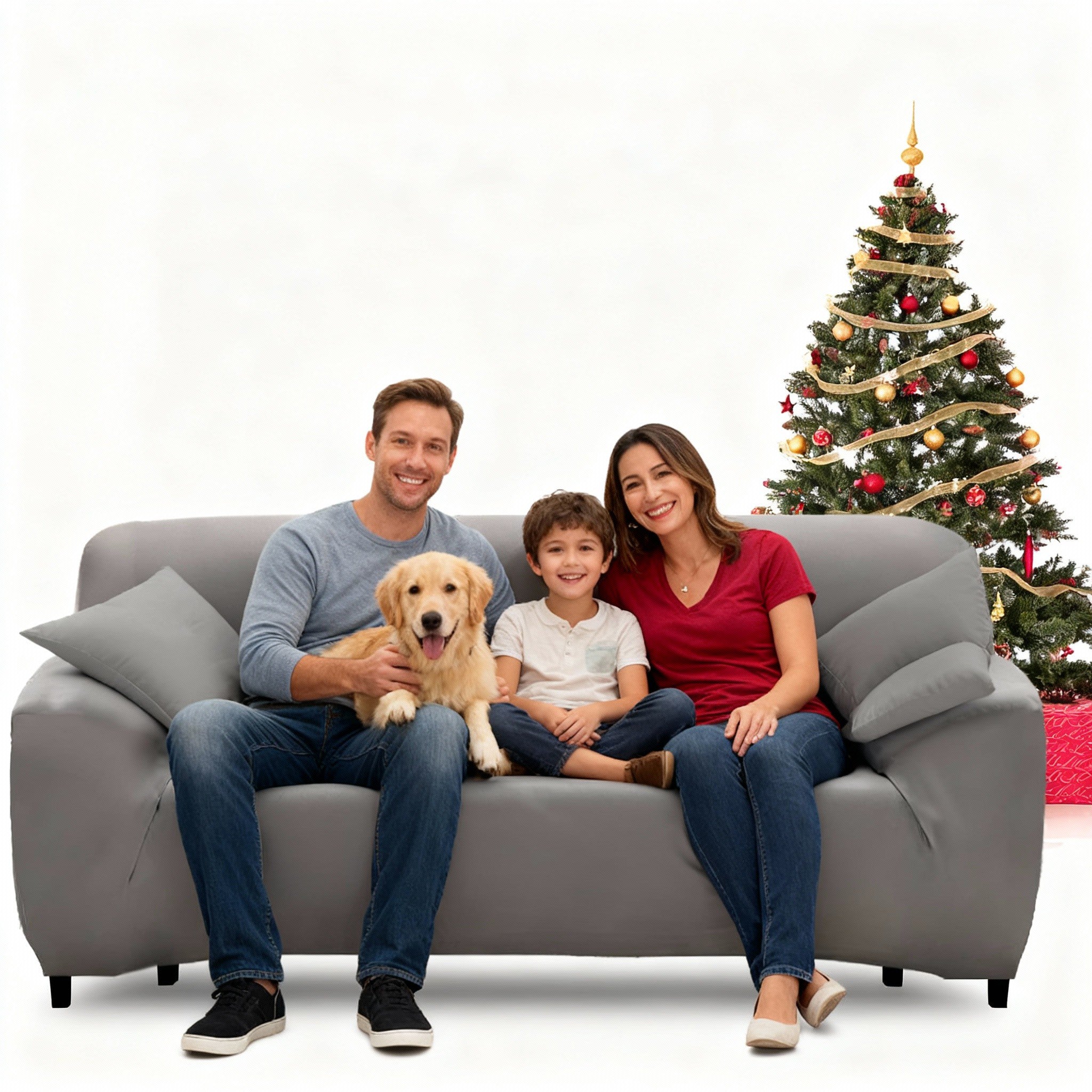Xmas Armchair Slipcover Couch Sofa Cover
