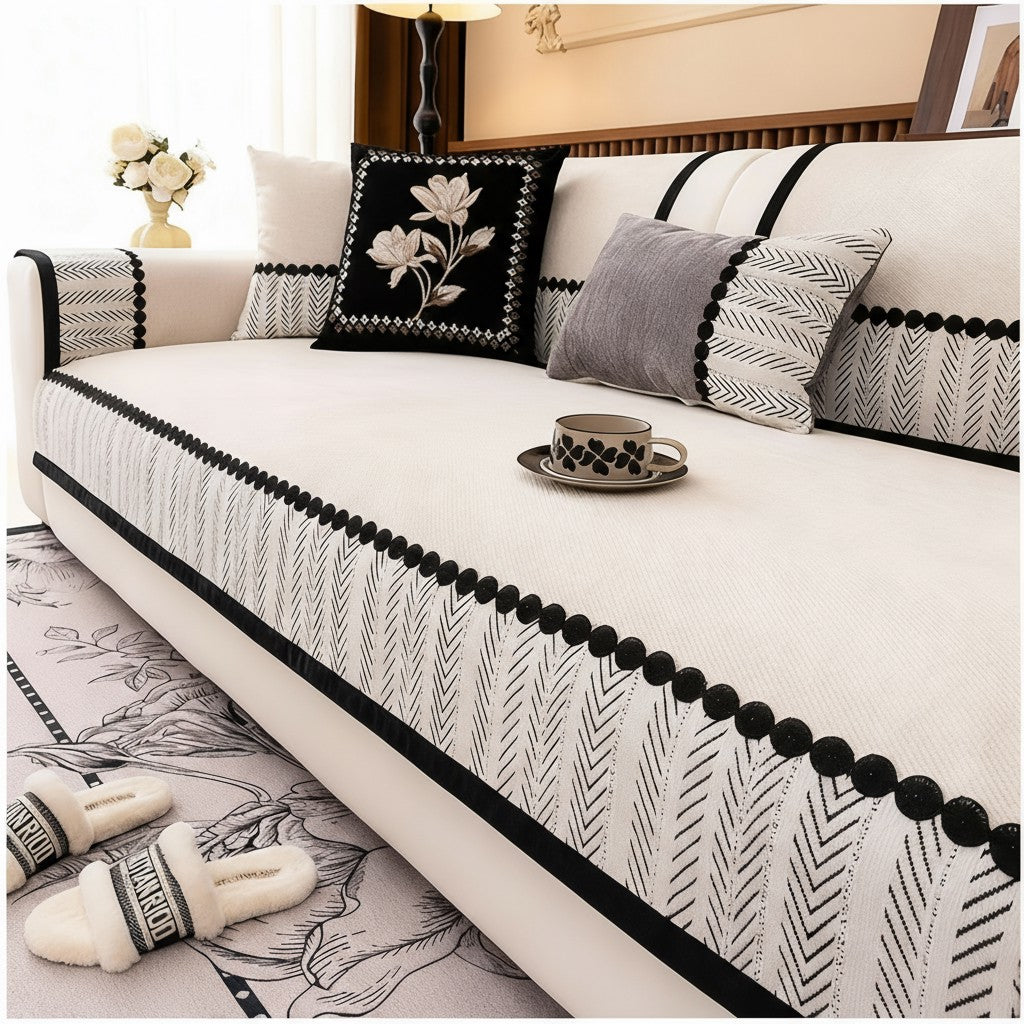Chenille Anti Slip Sofa Couch Cover